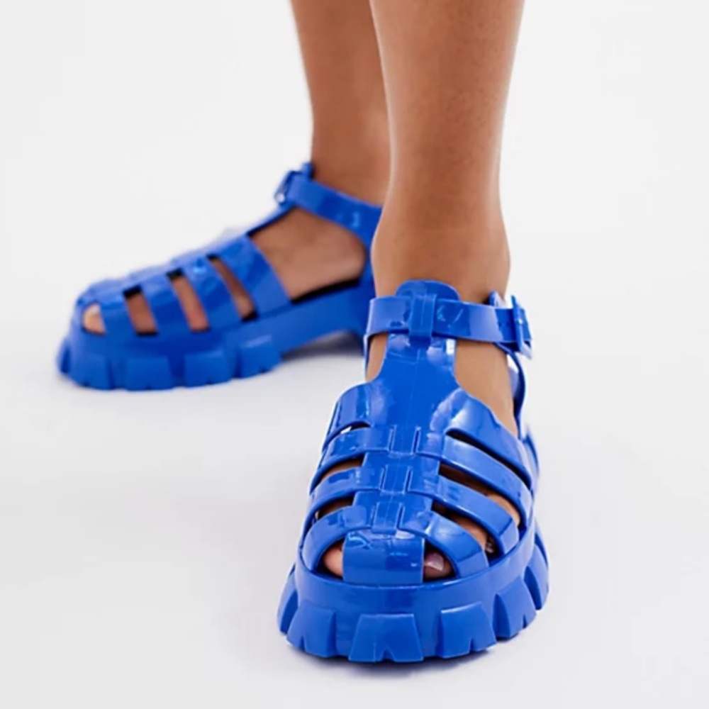 URBAN OUTFITTERS Halle Jelly Slippers NWOT Colors- Neon Green OR Royal Blue